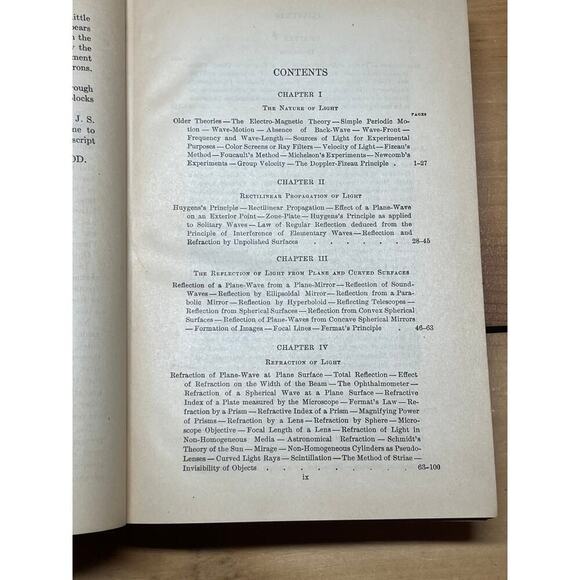 Vintage Physical Optics Book by Robert Wood. 1929? Physics. John Hopkins H/C - Picture 5 of 9